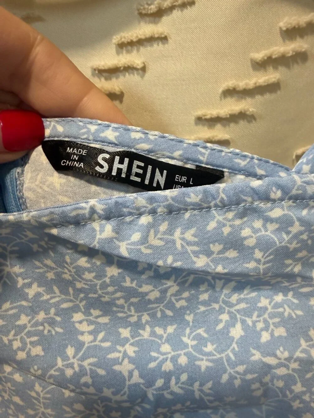 SHEIN Floral Wrap Dress Large Cottagecore Mini Boho Spring Summer - Picture 5 of 9